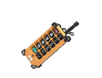 Button on the remote control crane